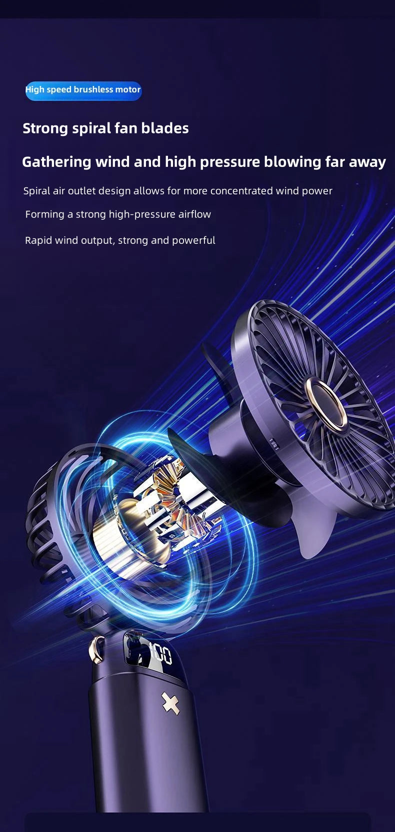 Mini Handheld Small Fan Portable Portable Silent Office Desk Student On Dormitory Charging Outdoor Hand Holding Fan Small