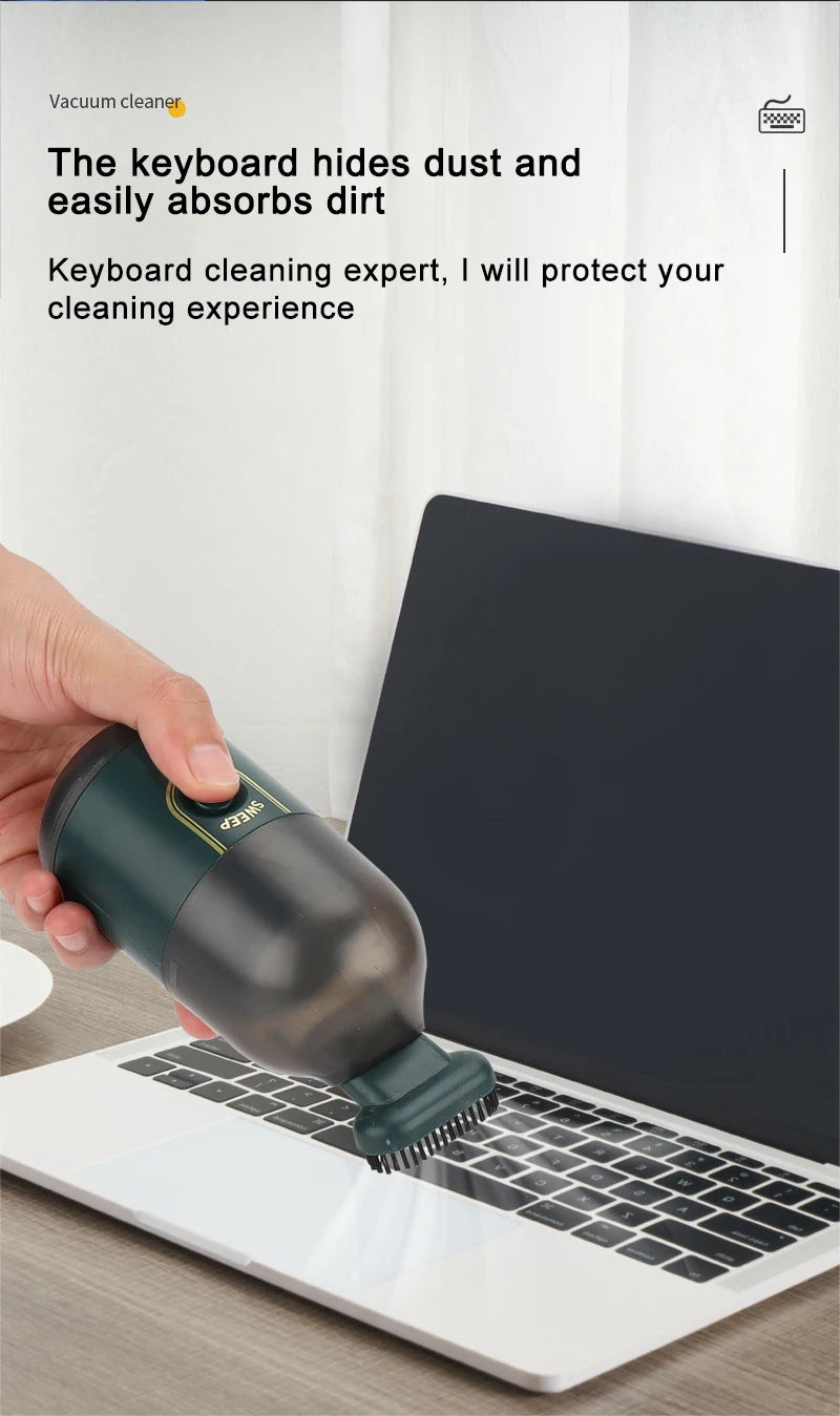 Mini Vacuum Cleaner Portable Wireless Power Usb Charging Car Home Computer Office Sweeping Machine Desktop Dust