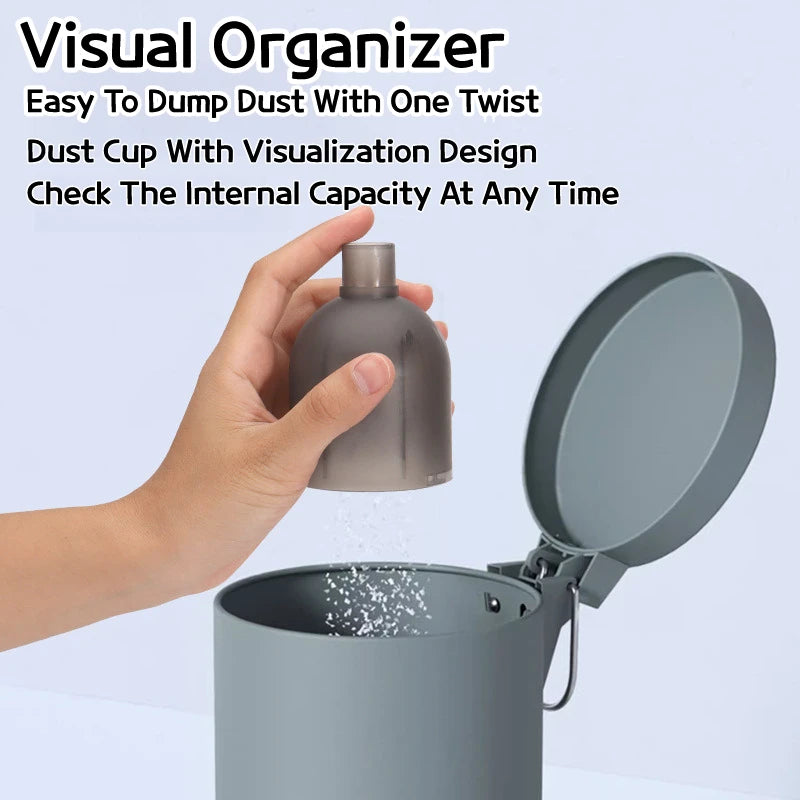 Mini Portable High-Power Vacuum Cleaner - Strong Suction, Wireless Charging & Handheld Design for Car & Home Dual Use