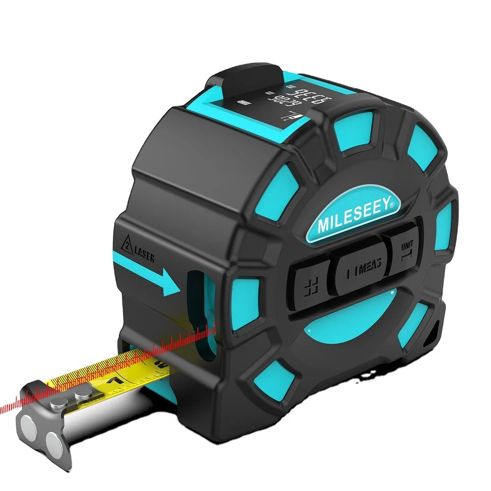 Laser Tape Measure 2 in 1 40M Laser Distance Measuring Instrument 5m Steel Tape Measure High Precision Electronic Digital Displa