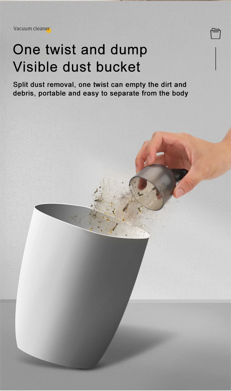 Mini Vacuum Cleaner Portable Wireless Power Usb Charging Car Home Computer Office Sweeping Machine Desktop Dust