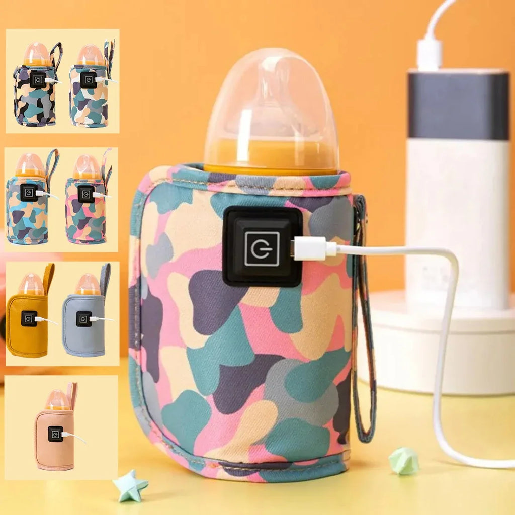 USB Milk Water Warmer Travel Stroller Insulated Bag Baby Nursing Bottle Heater Newborn Infant Portable Bottle Feeding Warmers