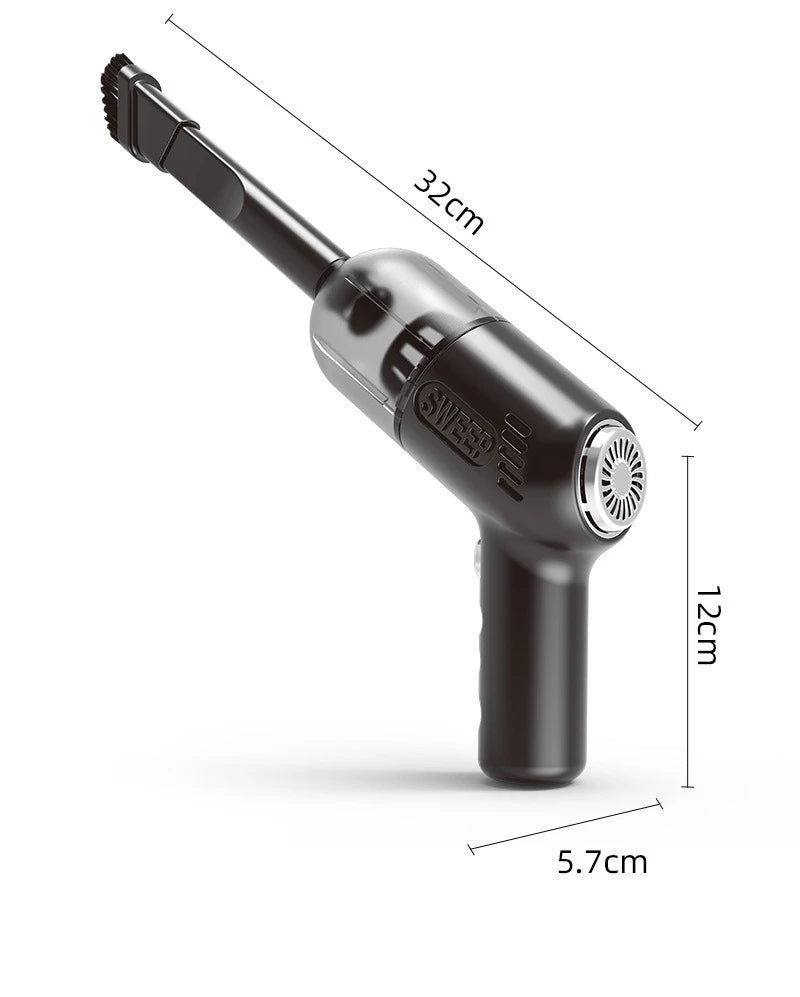 Mini Portable High-Power Vacuum Cleaner - Strong Suction, Wireless Charging & Handheld Design for Car & Home Dual Use