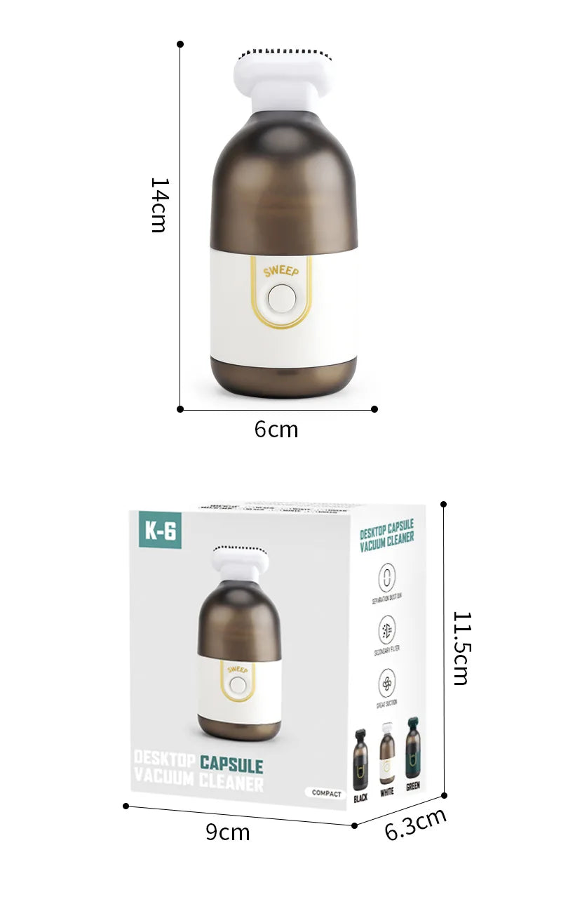 Mini Vacuum Cleaner Portable Wireless Power Usb Charging Car Home Computer Office Sweeping Machine Desktop Dust