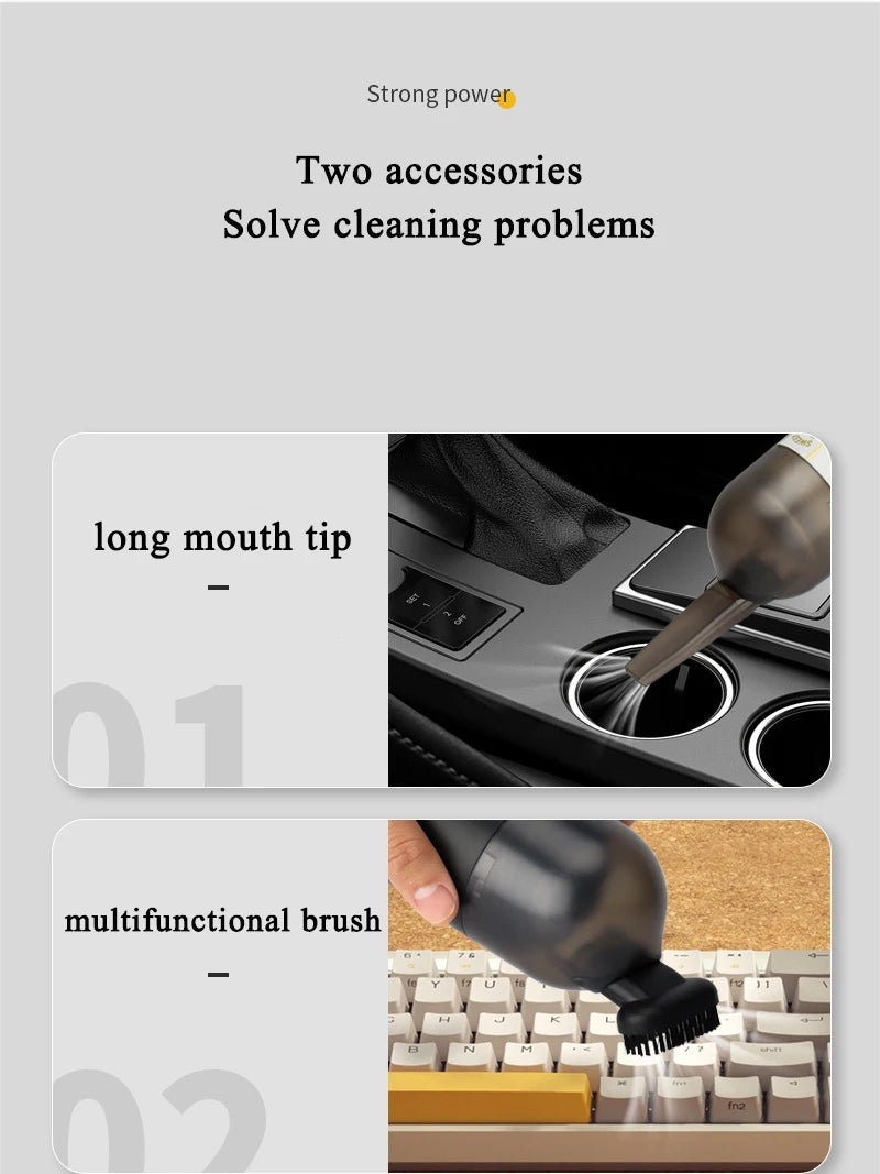 Mini Vacuum Cleaner Portable Wireless Power Usb Charging Car Home Computer Office Sweeping Machine Desktop Dust