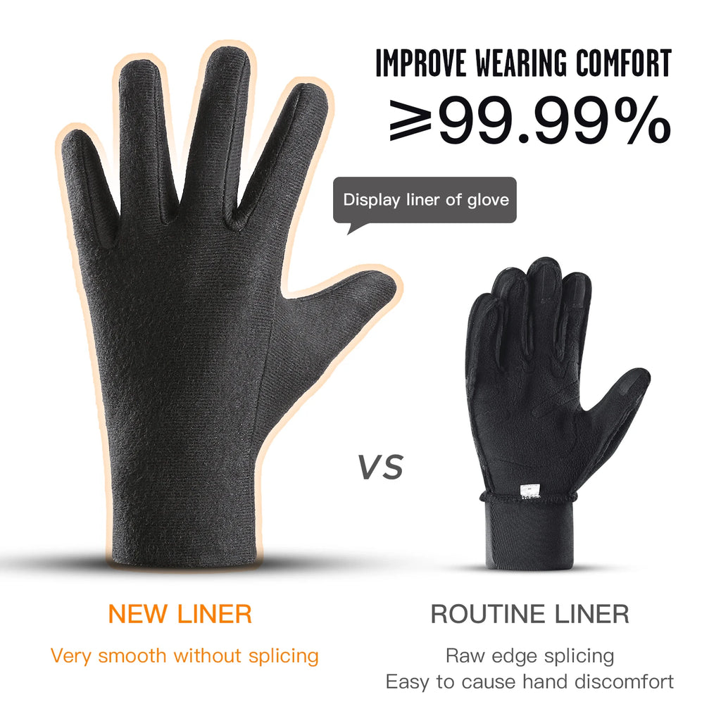 Winter Cycling Gloves Touch Screen Motorcycle Gloves Outdoor Scooter Windproof Riding Ski Gloves Warm Bike Gloves Hiking Gloves