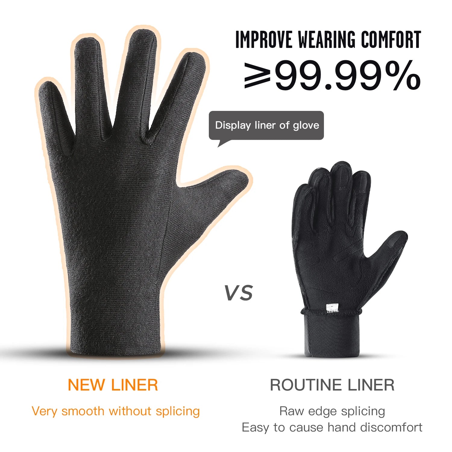 Winter Cycling Gloves Touch Screen Motorcycle Gloves Outdoor Scooter Windproof Riding Ski Gloves Warm Bike Gloves Hiking Gloves