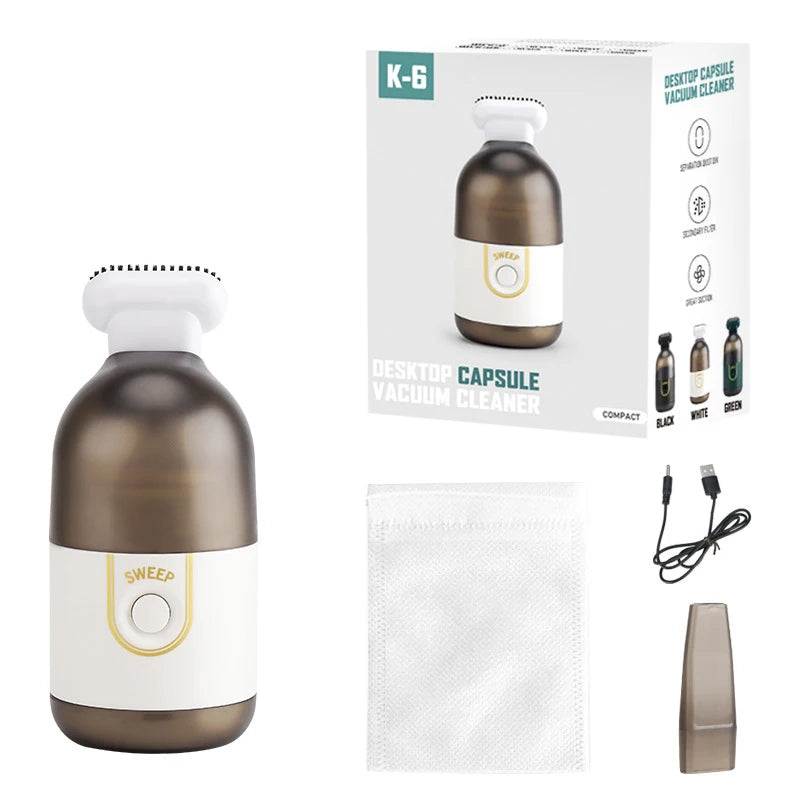 Mini Vacuum Cleaner Portable Wireless Power Usb Charging Car Home Computer Office Sweeping Machine Desktop Dust