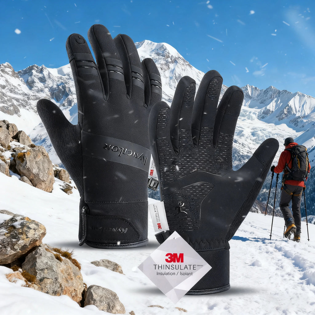 Winter Cycling Gloves Touch Screen Motorcycle Gloves Outdoor Scooter Windproof Riding Ski Gloves Warm Bike Gloves Hiking Gloves