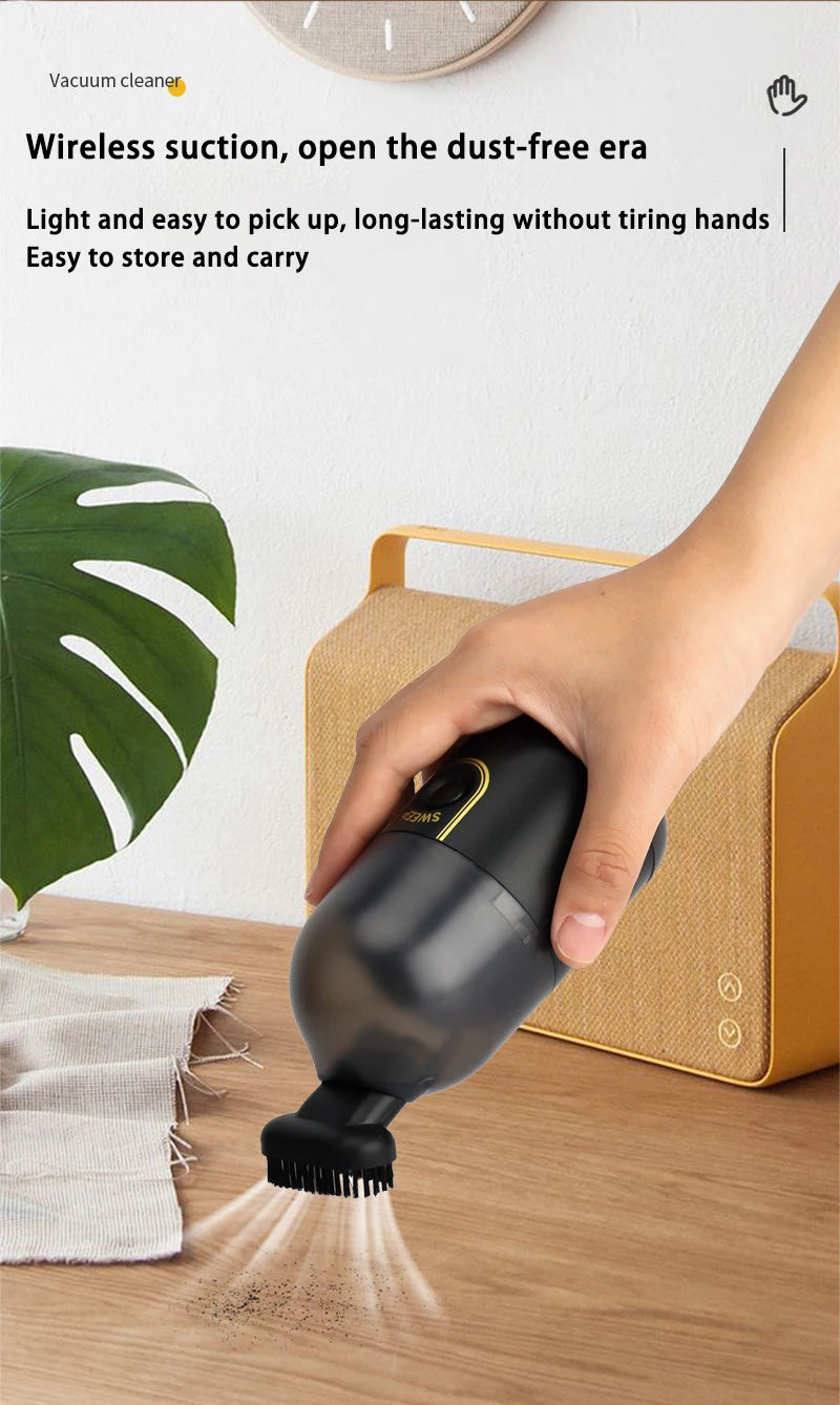 Mini Vacuum Cleaner Portable Wireless Power Usb Charging Car Home Computer Office Sweeping Machine Desktop Dust