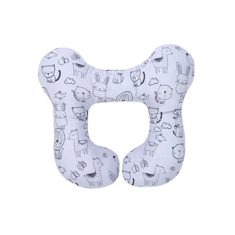 Baby Stroller U-Shaped Neck Pillow - Cartoon Design Newborn Car Seat Sleeping Headrest Cushion Kids Neck Support Protector