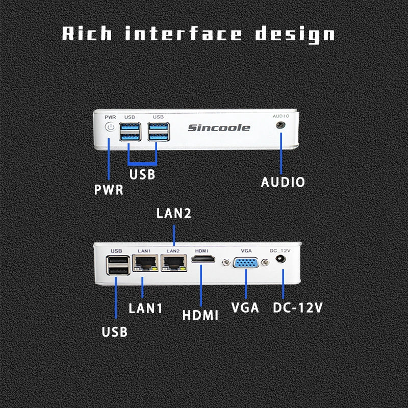 Sincoole Mini PC，Intel 12th N100 Mini PC 16GB DDR4 512GB 4K UHD Dual HDMI Dual Band WiFi Windows 11 pro Mini Computer
