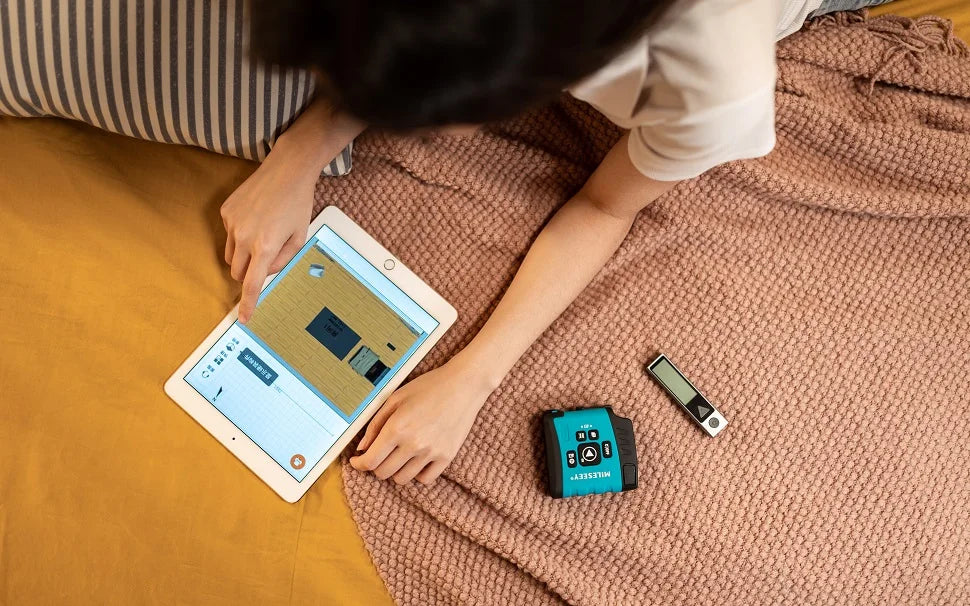 Laser Tape Measure 2 in 1 40M Laser Distance Measuring Instrument 5m Steel Tape Measure High Precision Electronic Digital Displa