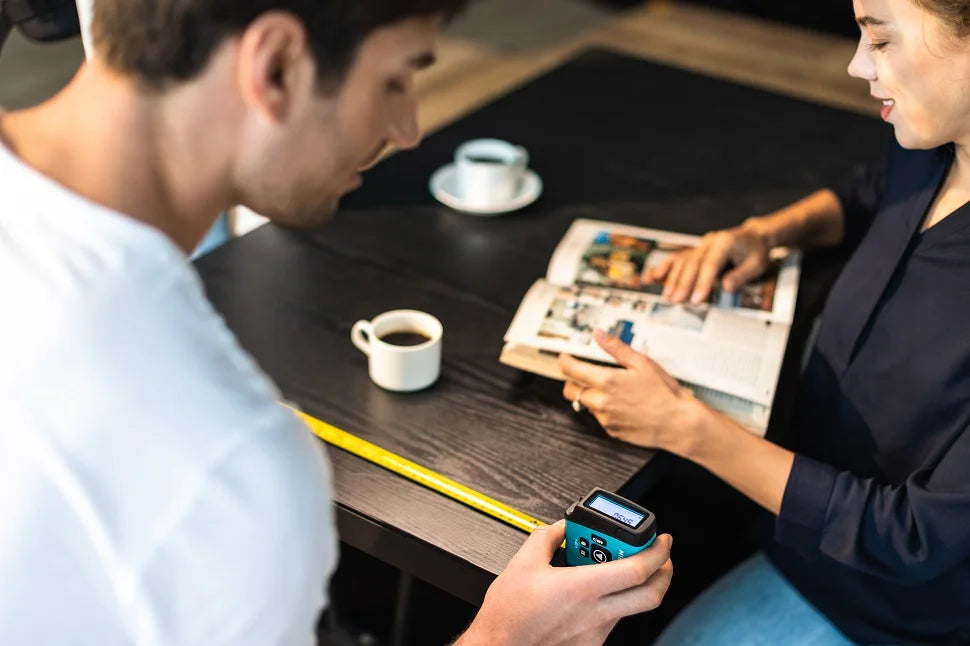 Laser Tape Measure 2 in 1 40M Laser Distance Measuring Instrument 5m Steel Tape Measure High Precision Electronic Digital Displa