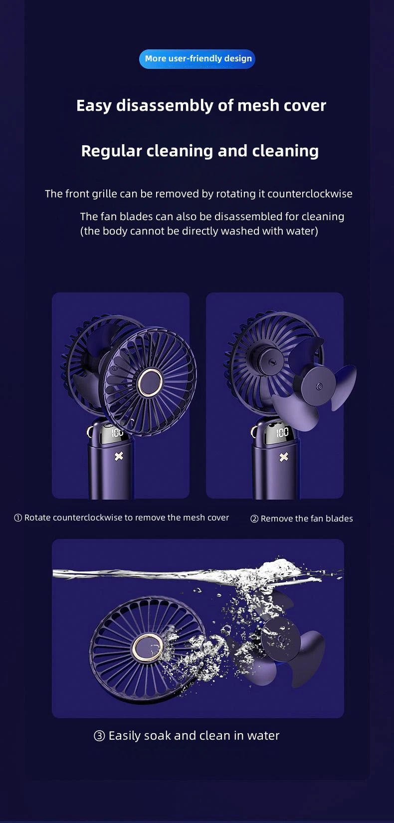 Mini Handheld Small Fan Portable Portable Silent Office Desk Student On Dormitory Charging Outdoor Hand Holding Fan Small