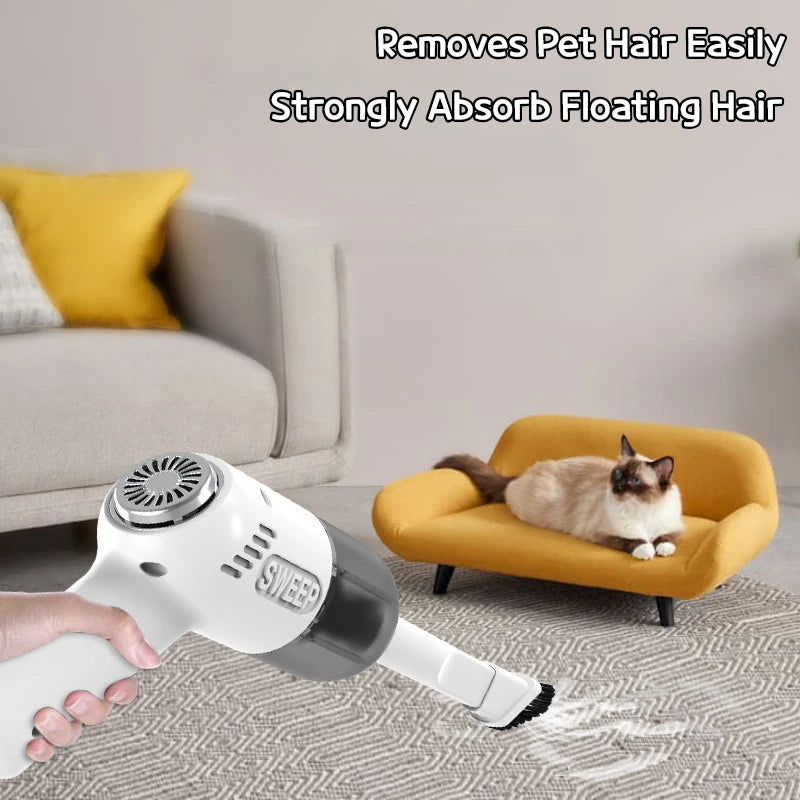 Mini Portable High-Power Vacuum Cleaner - Strong Suction, Wireless Charging & Handheld Design for Car & Home Dual Use